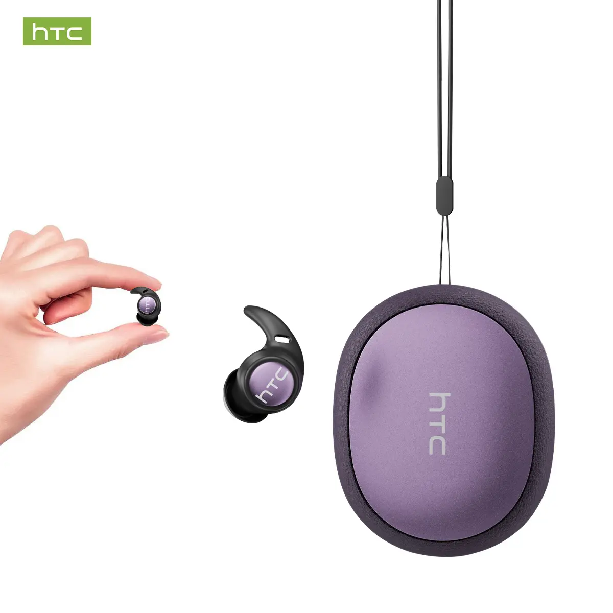 HTC NE76 Wireless Bluetooth6.0Sleep Earbuds Feature Noise Cancellation to Help Improve Sleep Quality and a Design That Exerts No Pressure On The Ears When Sleeping On Your Side; The Discreet,low-Profile Design Makes Them ideal For Travel And Side Sleepers
