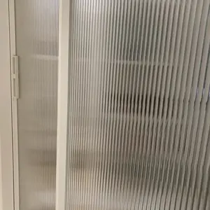 3D Reed Glass Window Film, Self-Adhesive Decorative Protection, Universal Fit for Office & Home, Stripes Design, January 23, 2026 Batch