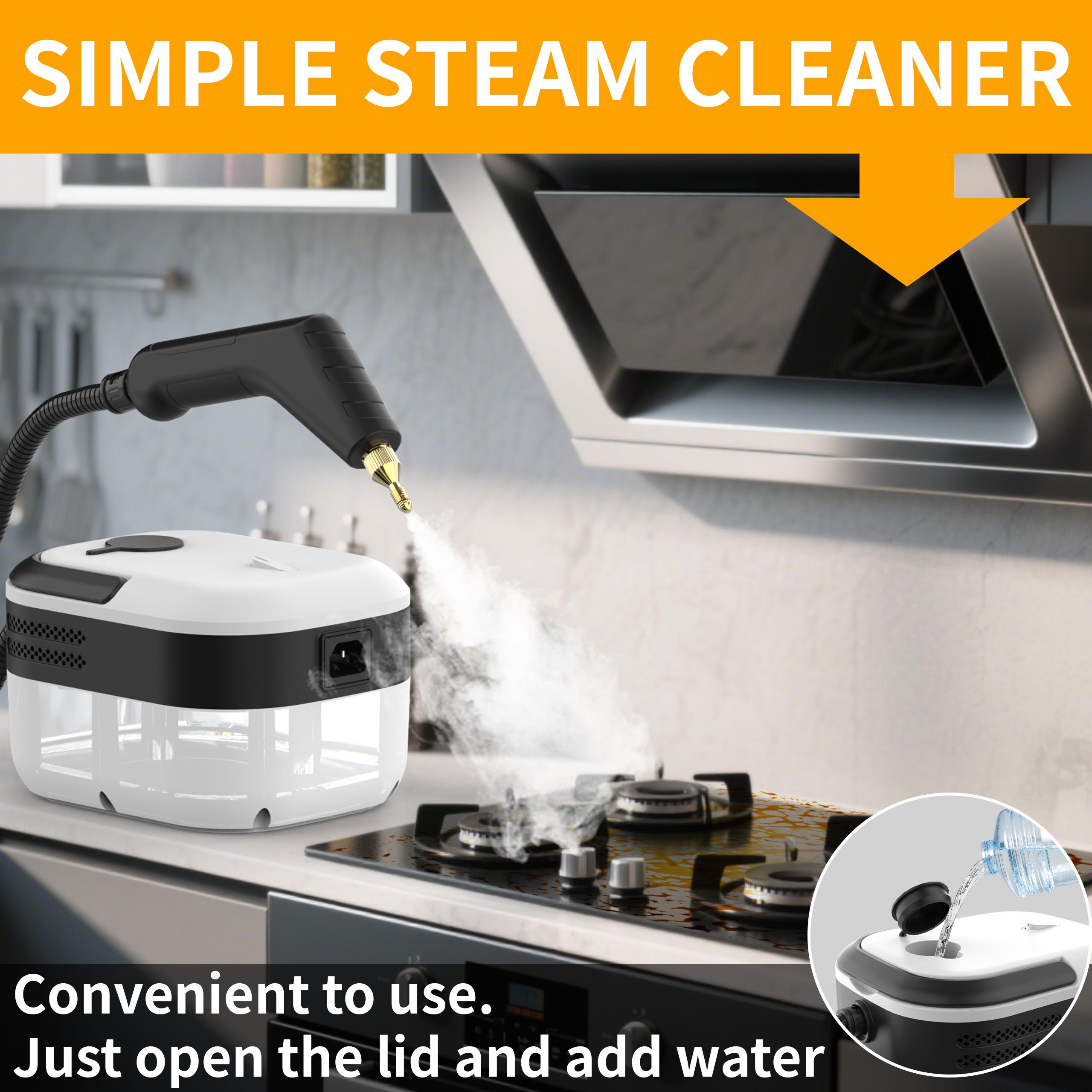 High Pressure Handheld Steam Cleaner for Home Use, Portable Chemical-Free Steamer with 10 Attachments for Deep Cleaning Kitchen, Bathroom, Grout, Sofa, Car & Floor
