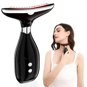 CARER SPARK Neck Lift Beauty Device 3 Modes 5-in-1 Heated EMS Vibration Light Positive & Negative Ion Massage Device skin tightening device Face Steamer Chin Strap#FallFreshness