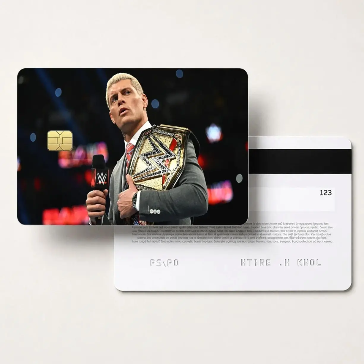 WWE Credit Card Skin, Wrestling Debit Card Sticker  , Superstar Collector Fan Gift