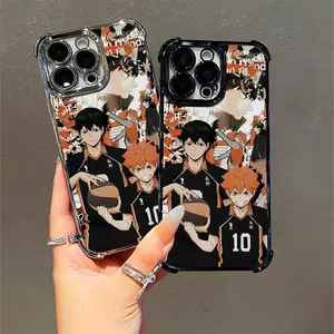 Haikyu Anime Phone Case For Fans Featuring Hinata Shoyo Kageyama Tobio Ukai High Collage Art Compatible With iPhone 11/12/13/14/15/16 Pro Max Plus