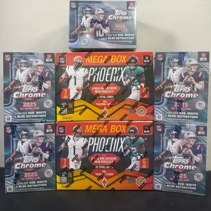 PANINI NFL BREAK (2X) 2025 NFL PHOENIX INTERNATIONAL HOBBY MEGAS (5X) TOPPS CHROME BLASTERS