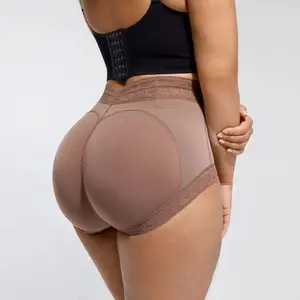 High Waist Tummy Control Shapewear Underwear with Anti-Slip Silicone, Lace Trim, Butt Lifter Panty for Women