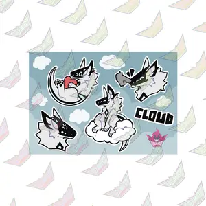 Mantled Beast "Cloud" - Glossy Sticker Sheet