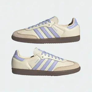 adidas Samba OG Cream White Violet (Women's) JI2678 Authentic Shoes Footwear Sneaker Trainer Comfortable Walking Fashion Trending Gift