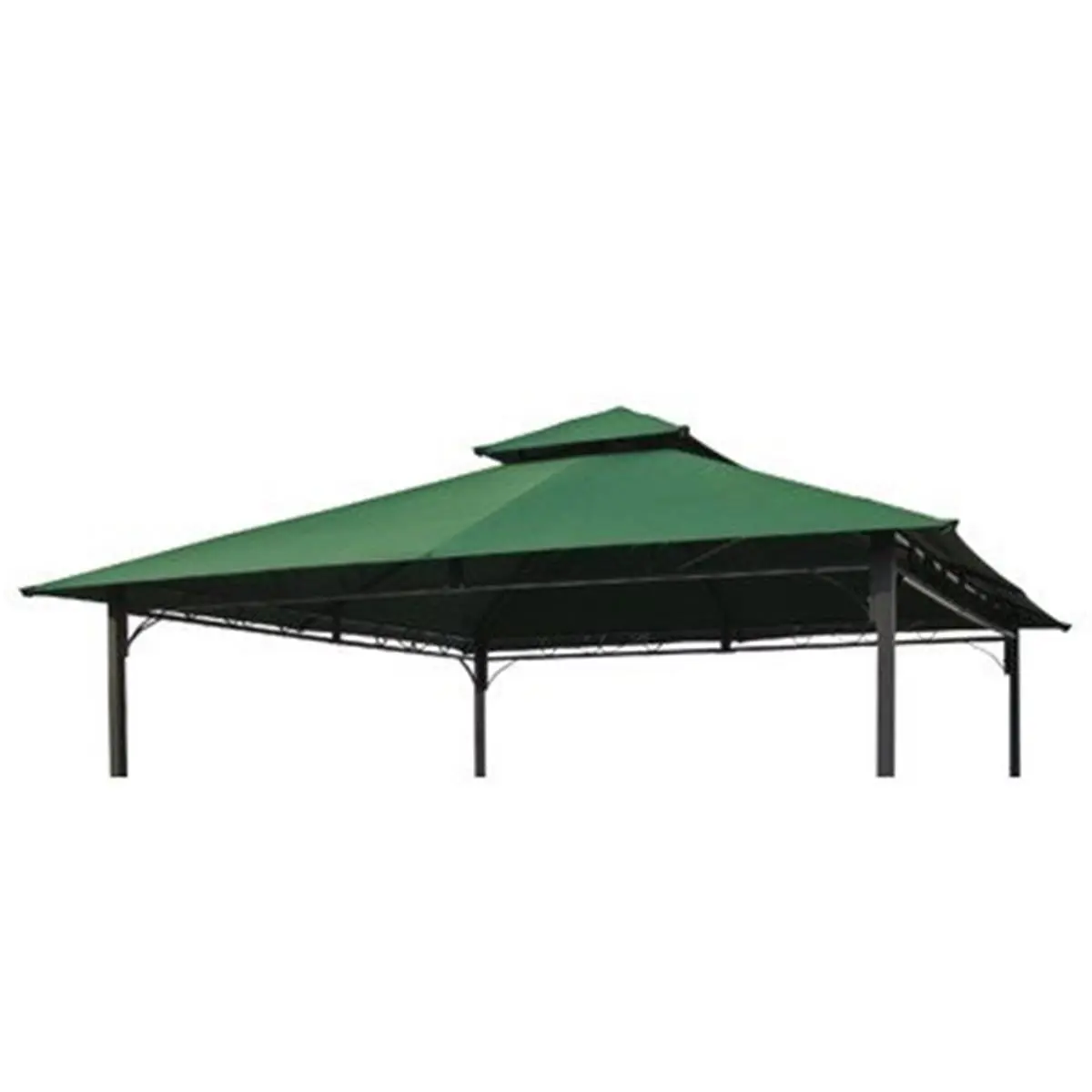 212 MAIN Outdoor St. Kitts 10 ft. UV-Resistant Gazebo Canopy Replacement Top, Featuring Slip Pockets, Dark Green