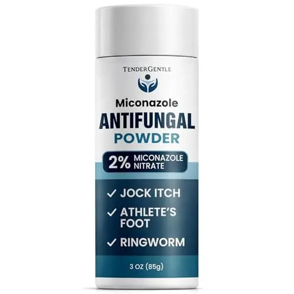 Miconazole Antifungal Powder, 3oz - Good for Jock Itch, Ringworm, and Athletes Foot - for Discomfort, Scaling, Cracking, and Itching Powder