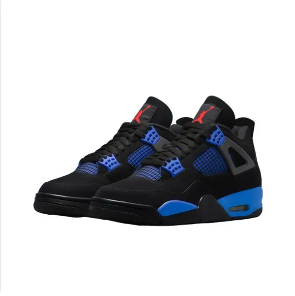 Retro Mid-Top Basketball Sneakers - Mesh Construction, Air Cushion Sole, Black/Blue Colorway, Hoopshoes, Sports Collectibles Item