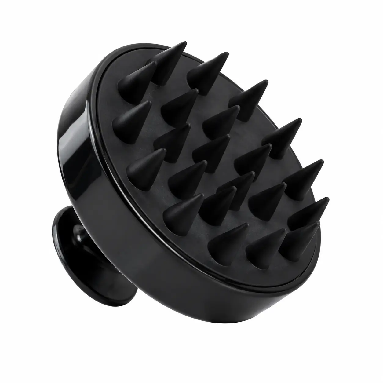 Silicone Scalp Massager Shampoo Brush | Soft Scalp Scrubber for Hair Washing & Scalp Massage | Black