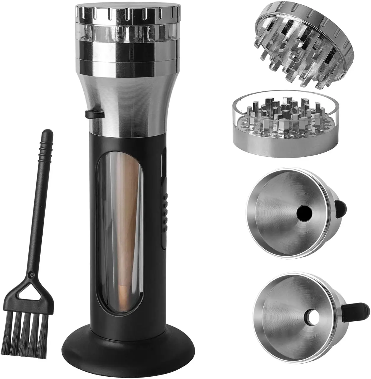 Free Boy 2-In-1 Herb Grinder Cone Loader Grinder Roller,Portable Grinder and Cone Filler,All-In-One Rolling Machine for King Size,Kitchen Use