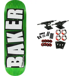 Baker Skateboard Complete Brand Logo Veneers B2 Green 8.25"