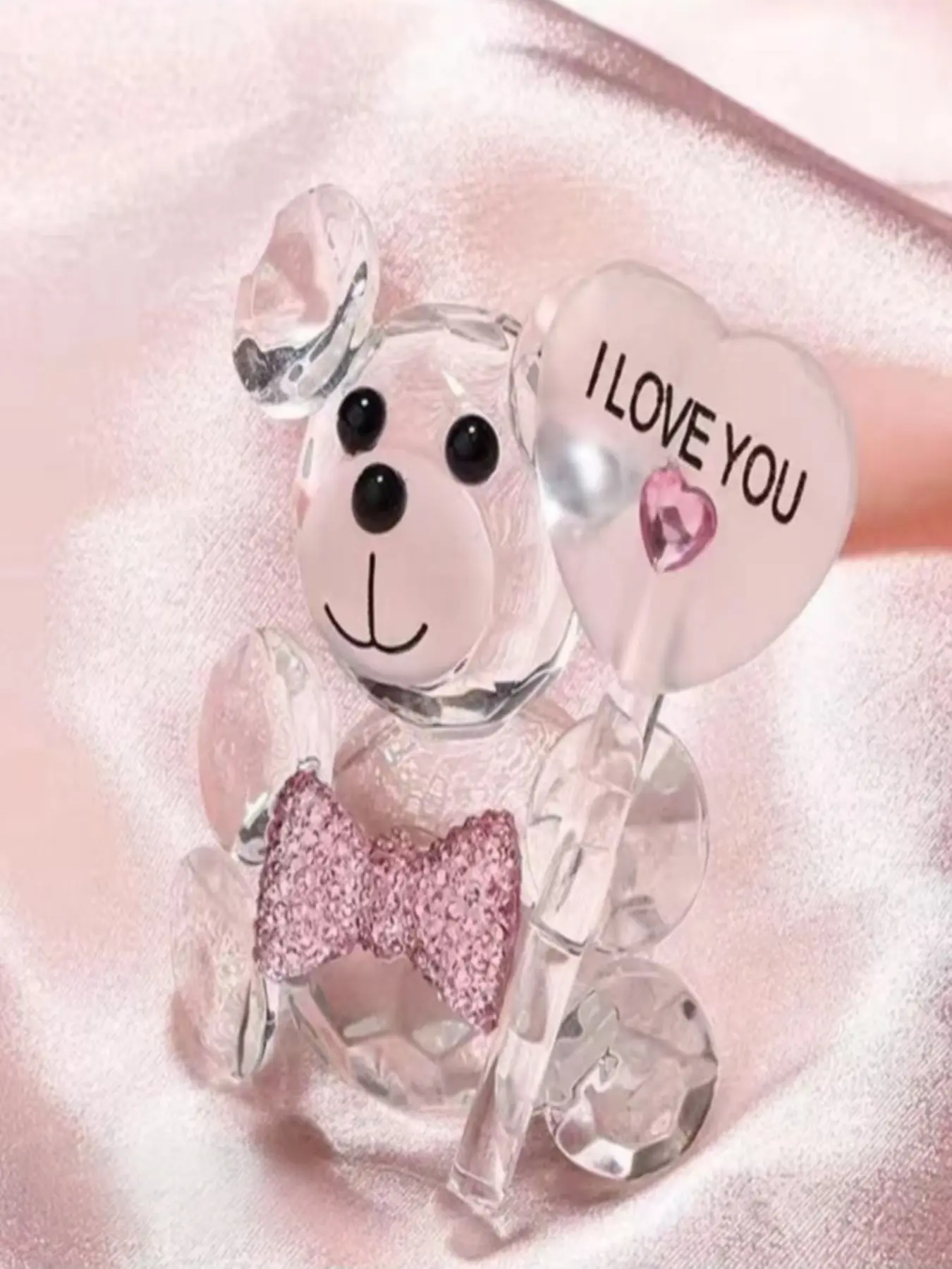 Crystal Bear Best Friend Statue, Crystal Ornaments, Crystal Home Decor, True Friendship or Love Symbol, Perfect Gift for Boyfriend/girlfriend, Unique and Meaningful Present