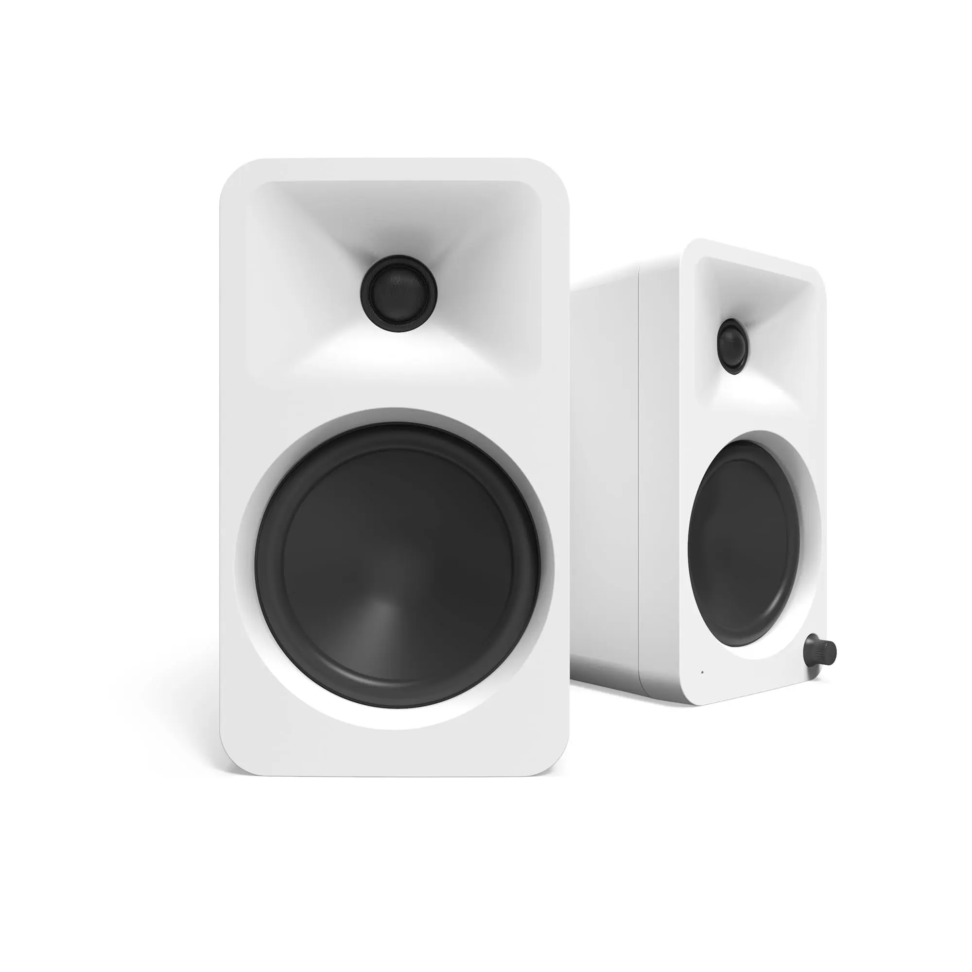 Kanto ORA4 140W Powered Reference Speakers with Bluetooth 5.0 and USB-C Input | 4 Woofers with Deep Bass Extension | Bi-Amplified | 80 Hz Automatic Crossover | Reference Quality Sound | Pair | White