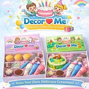 Decor Me Cake Decorating Kits for Kids - Fun & Creative Baking Supplies for Kids' Parties & Events