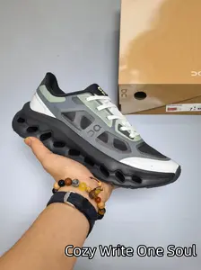 Lace-Up Comfort Sports Footwear | Panel Stitching Contrast Design | Grippy Anti-Slip Wear-Resistant Outsole | For Low Intensity Running & Daily Errands | Alleviate Soreness Caused by Rigid Stiff Soles