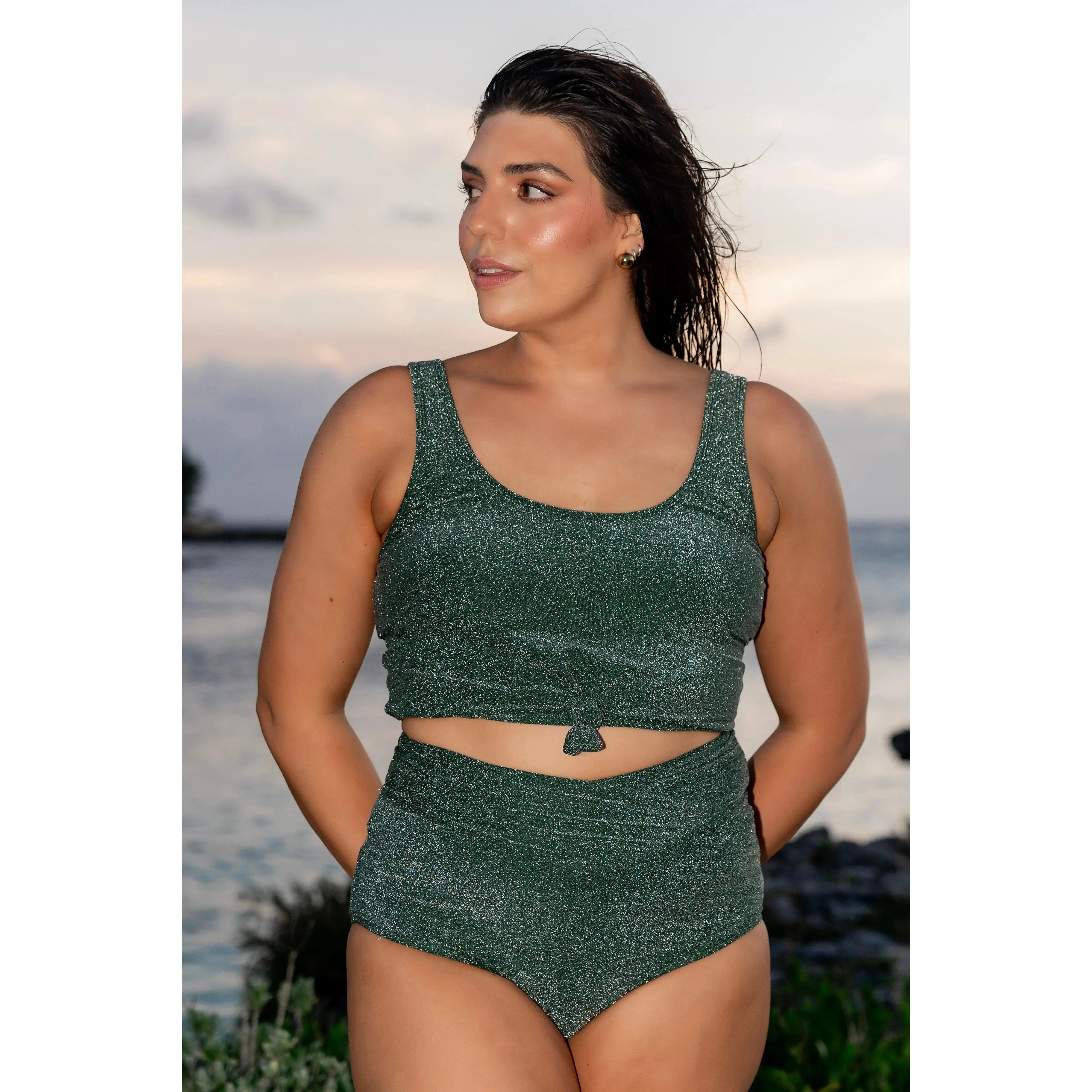 Vacationer Bottom | Emerald Shimmer - Bottom Only