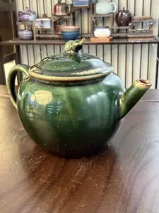 Green Household Teapot