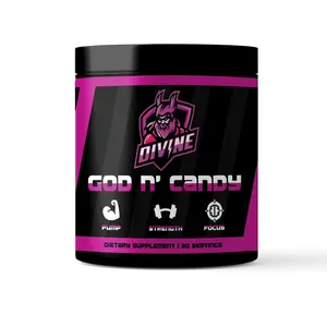 DivineSupps | God n' Candy Pre-workout | 300mg Caffeine, 30 Servings | Pump & Vascularity | Beginner Pre-workout