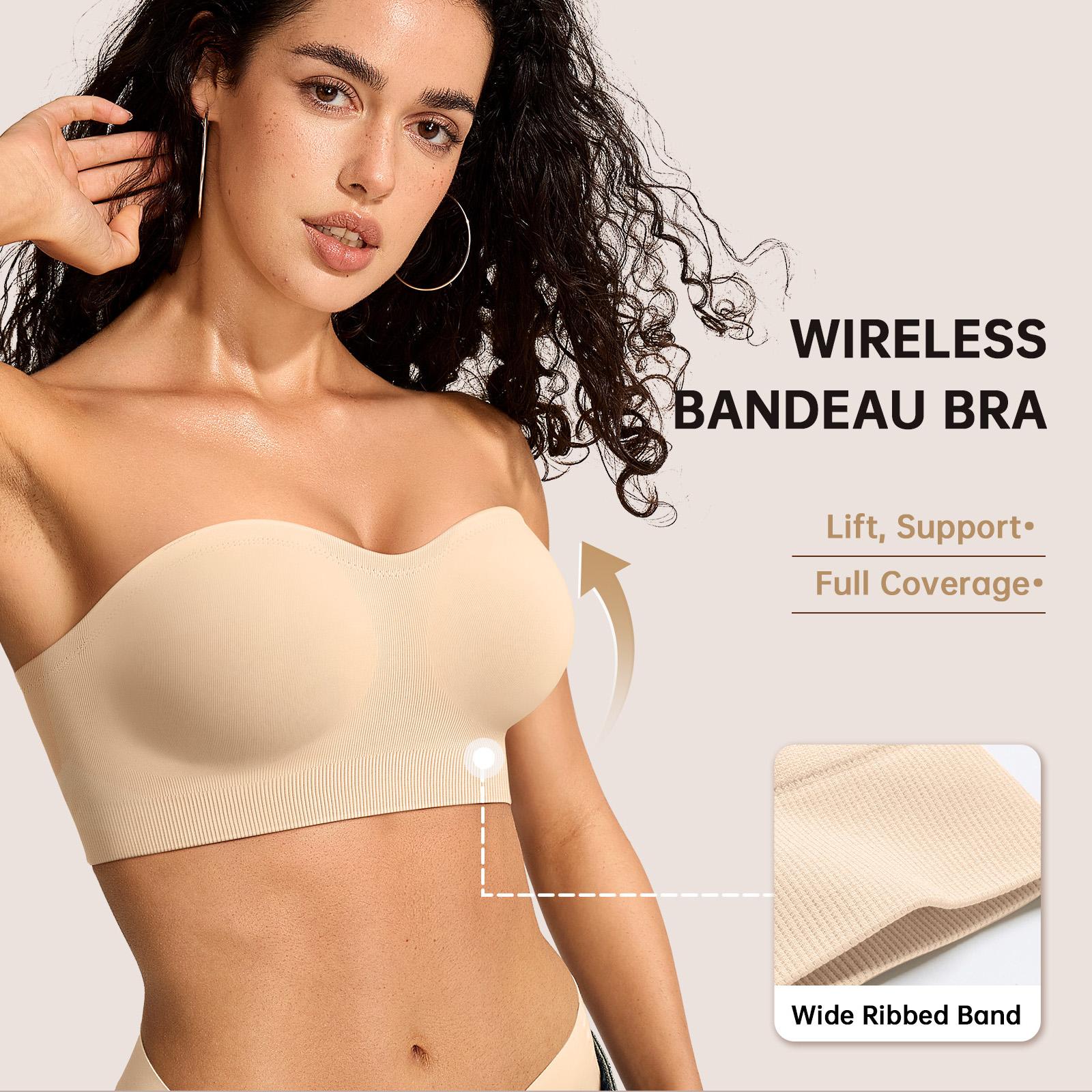OEAK Women Comfortable Bandeau Strapless Bra Comfort Non-Slip Seamless Bras Wireless Tube Top Bra Invisible Bralette OEAK Women Comfortable Bandeau Strapless Bra Comfort Non-Slip Seamless Bras Wireless Tube Top Bra Invisible Bralette
