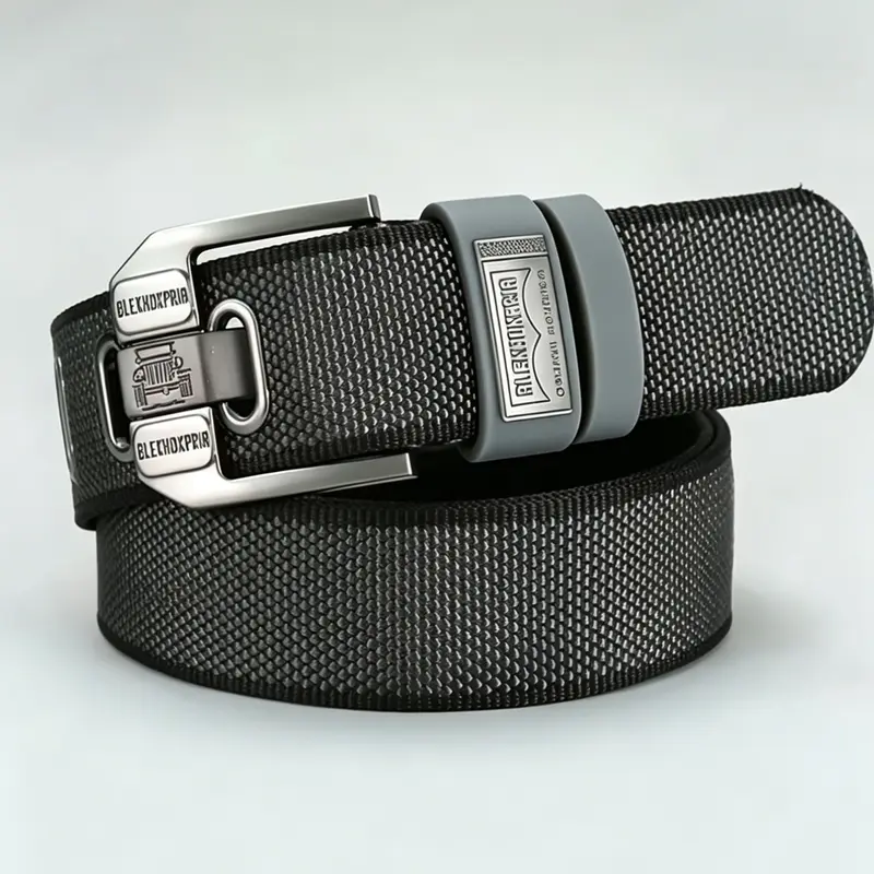 Simple Style Unisex Belt with Non-Hole Sliding Buckle, Durable Flexible Design, Perfect for Holidays & Gifts