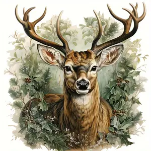 Deer Pattern DIY Diamond Arts Colorful Painting Kit without Frame, DIY 5D Diamond Arts Colorful Painting Kit, Wall Art Decor for Home Living Room Bedroom