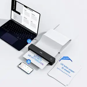 iDPRT Inkless Portable Printers Wireless for Travel, MT610 Pro Bluetooth Thermal Printer Compatible with Phone & Laptop,Support 8.5'' x 11'' US Letter & A4, Inkless Mobile Printer for Office, Home, School Wifi