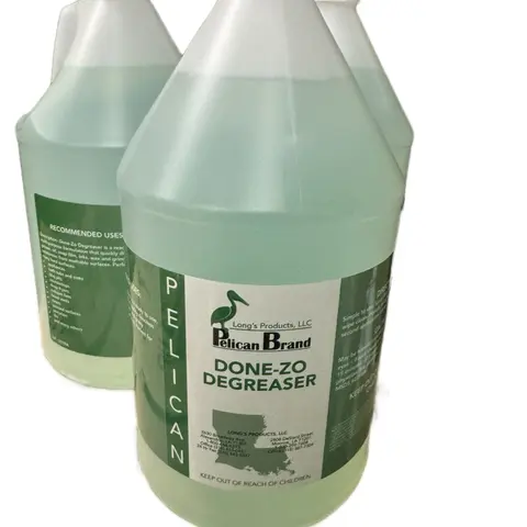 Pelican Brand Done-Zo Degreaser All-Purpose Cleaning Supplies - Eco-Friendly, Surface-Safe, Fresh Scent Solution with Fresh Finish, 24 Months Shelf Life, Cuts Grease Fast for Bathroom Deep Clean (Green Bottle)