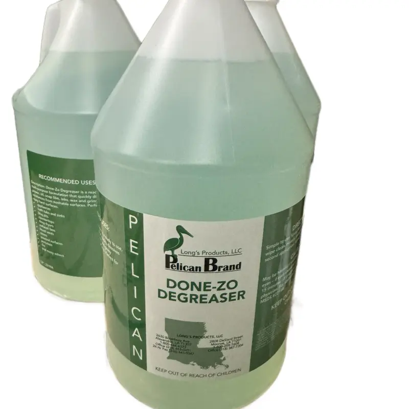 Pelican Brand Done-Zo Degreaser All-Purpose Cleaning Supplies - Eco-Friendly, Surface-Safe, Fresh Scent Solution with Fresh Finish, 24 Months Shelf Life, Cuts Grease Fast for Bathroom Deep Clean (Green Bottle)