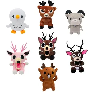 2026 New Plush Game Merchandise Brown Stand And Sit Elk Deer White Owl Stuffed Doll Pillow For Kid Gifts