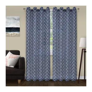 Superior Trellis Sheer Grommet Curtain, 2 Panels, 52 x 84
