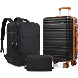 Miusse 3-Piece Carry-On Luggage Set – 20” Hard Shell Spinner Suitcase with TSA Lock and Telescoping Handle, Fully Lined Interior Travel Luggage