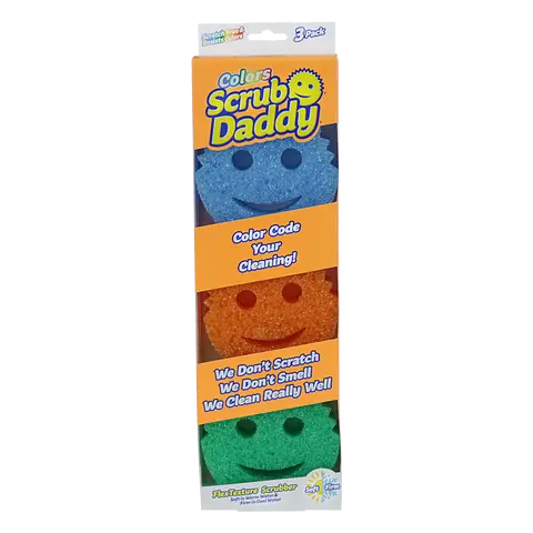 Scrub Daddy Color Scrubber Sponges  (3ct) Multicolor