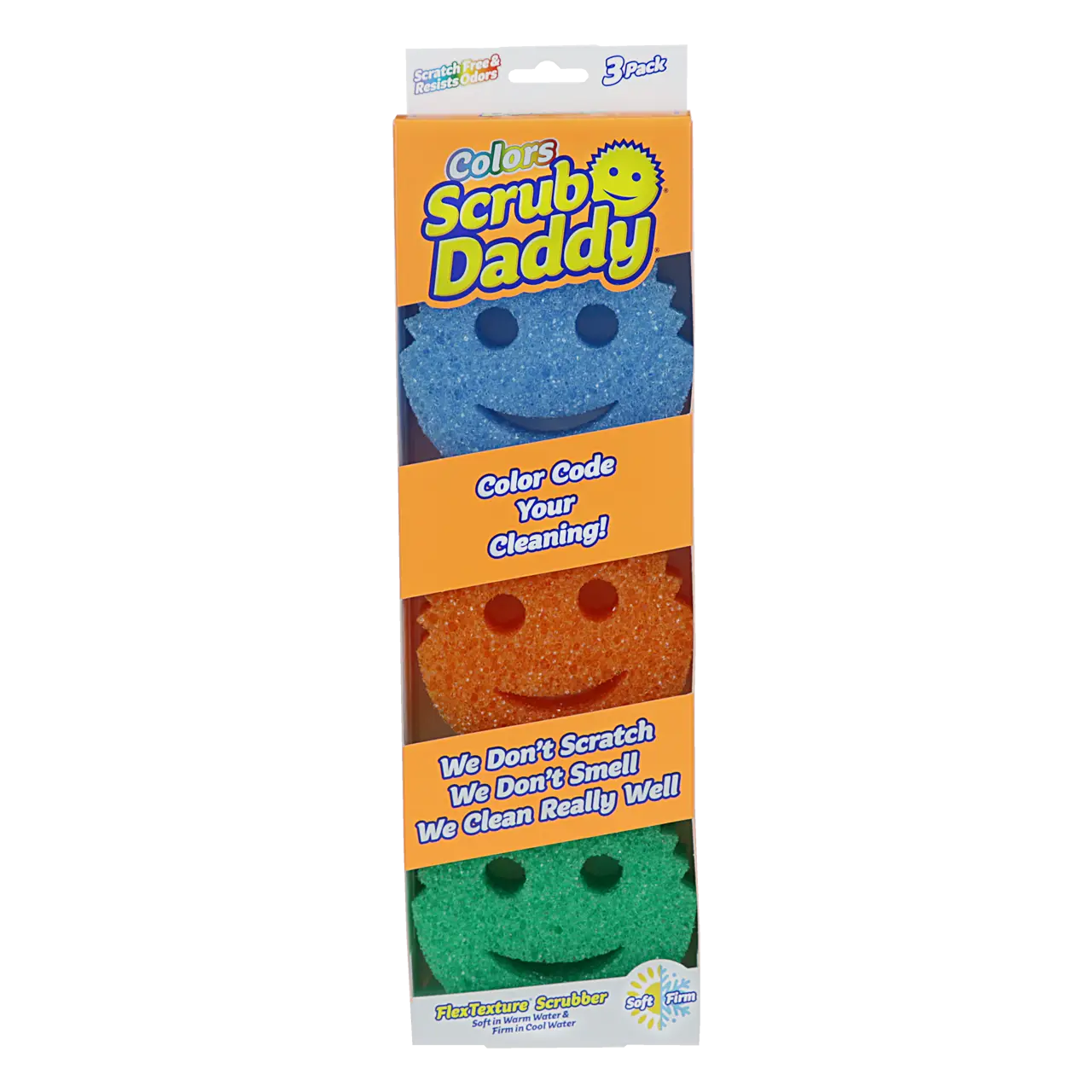 Scrub Daddy Color Scrubber Sponges (3ct) Multicolor