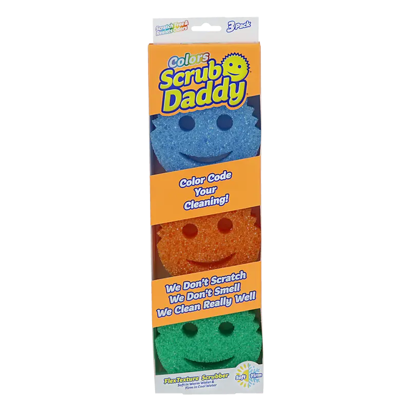 Scrub Daddy Color Scrubber Sponges  (3ct) Multicolor