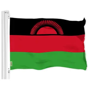 G128 Malawi Flag | 3x5 Ft | LiteWeave Pro Series Printed 150D Polyester | Country Flag, Indoor/Outdoor, Vibrant Colors, Brass Grommets