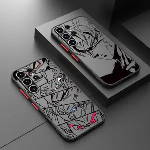Anime Phone Case for Samsung Galaxy S22 Plus S24 S25 S21 S23 Ultra S26 FE For iphone 17 16 15 14 13 12 11 17Air Plus Pro Promax Black Edge Shell
