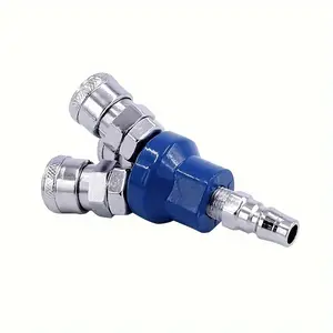 2 Way Quick Connector Air Compressor Multi Hose Coupler - Pneumatic Fitting Tool - 37MD - No Electricity Required, Air Hose Fittings