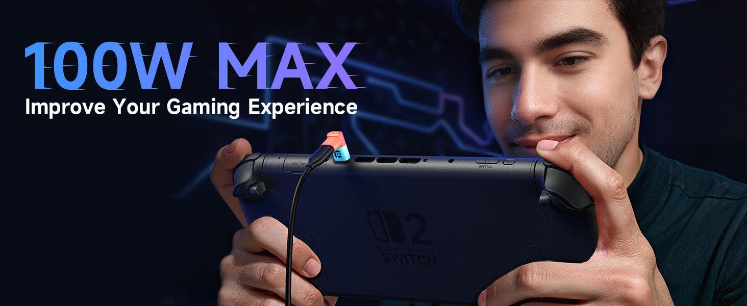 JSAUX 90 Degree USB-C Male to USB-C Female Adapter, Right Angle 2-Pack 40Gbps Data Transfer 100W USB Type-C PD Extender Compatible with iPhone16 Pro Max/16 Pro/16 Plus/16， ROG Ally, Steam Deck, Switch and More Laptops, Tablets, Phones