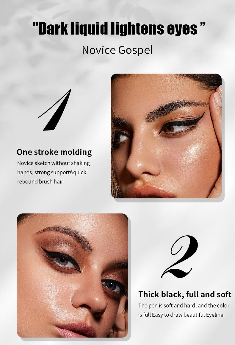 Long-lasting eyeliner -lightweight, waterproof,vegan,cruelty-free,24-hour smooth application,ultra- creamy and silky smooth texture.