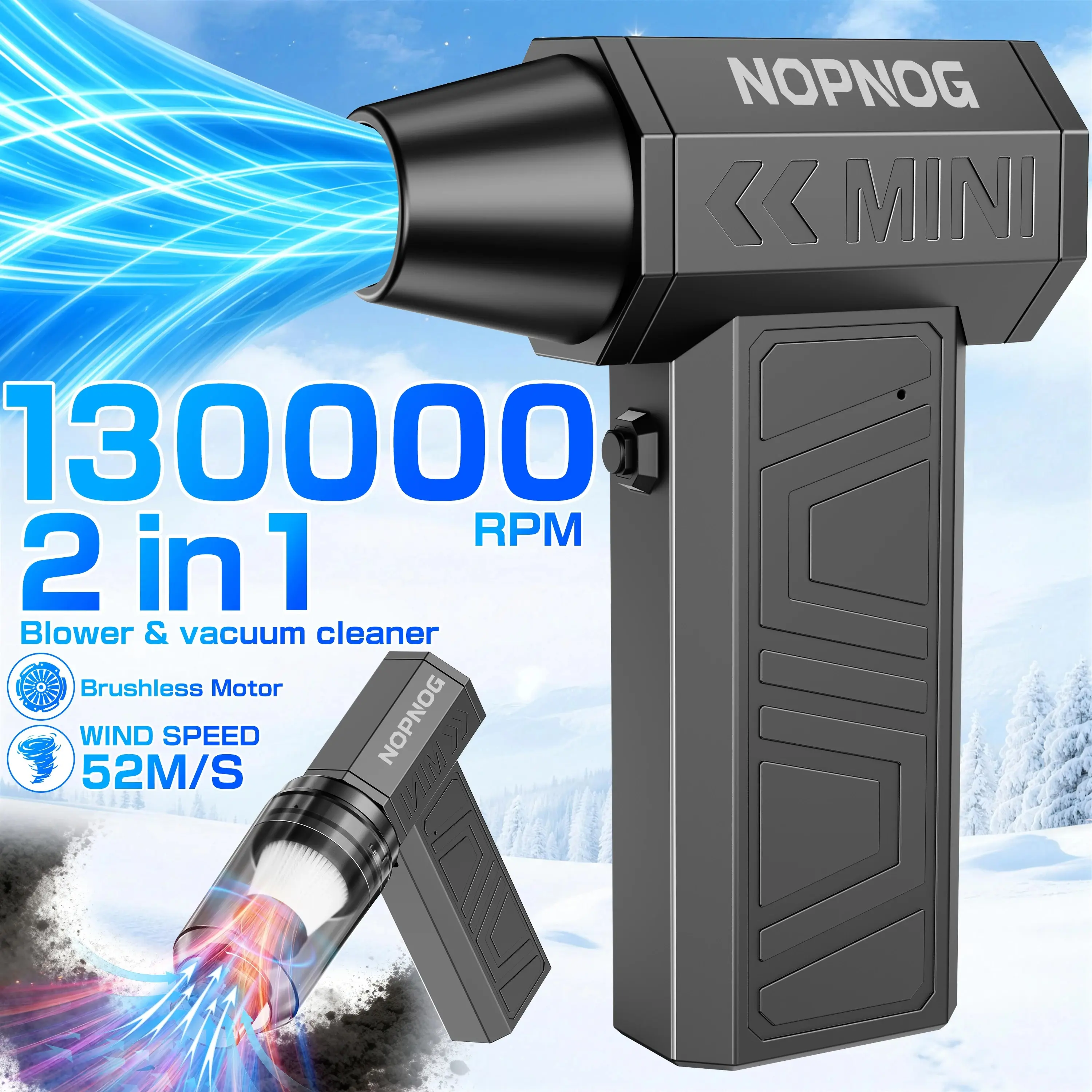 Cordless Turbo Jet Blower – High-Speed Air Duster for Car, PC, Keyboard, Home & Outdoor Cleaning