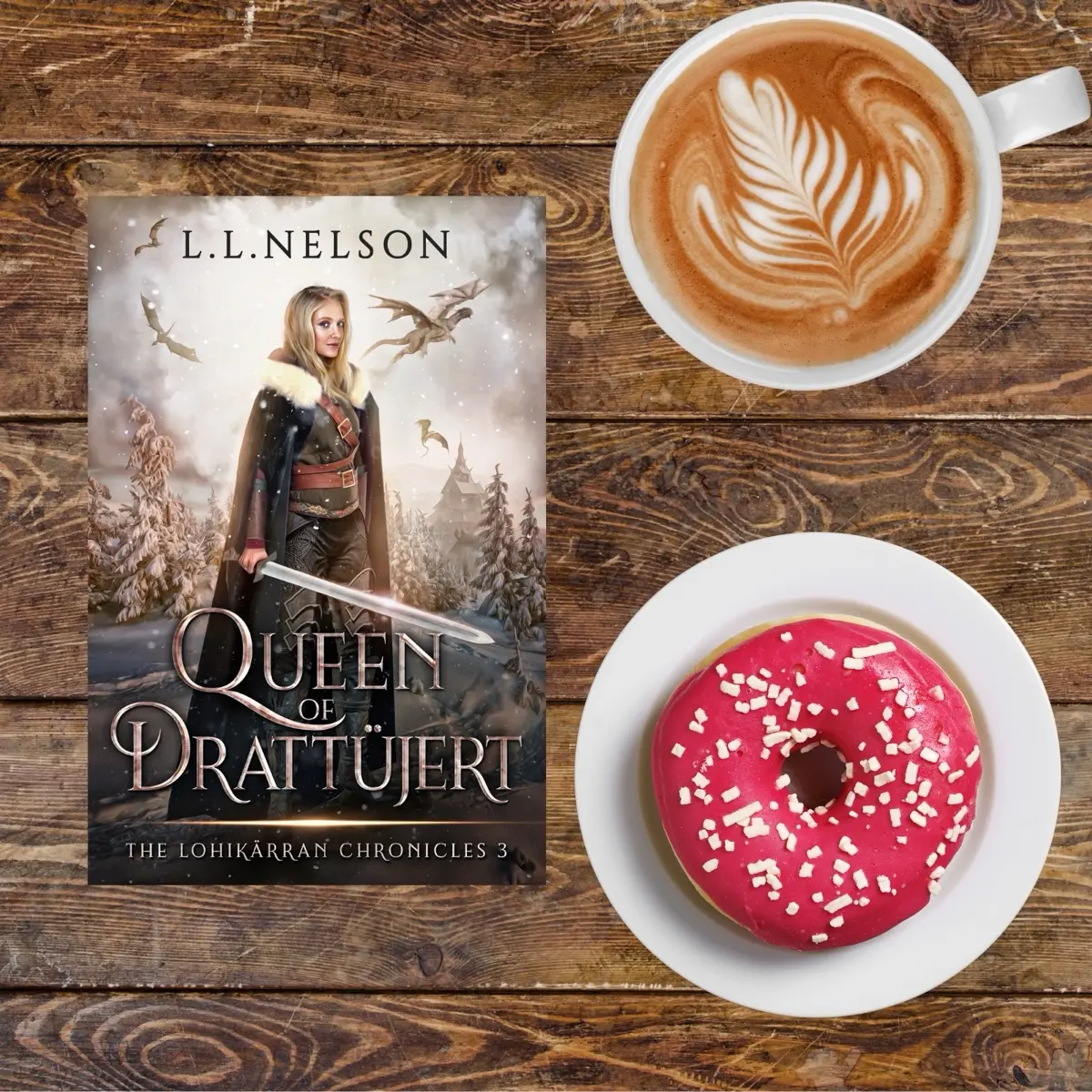 SIGNED Copy of Queen of Drattüjert— a Norse inspired portal fantasy with dragons, found family, political intrigue, and epic battles.