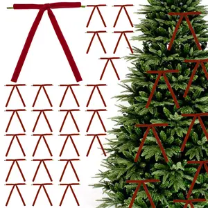 12-piece Christmas bow hanging ornaments, suitable for Christmas tree decorations, wedding or party decorations, and indoor party wreath decorations.
