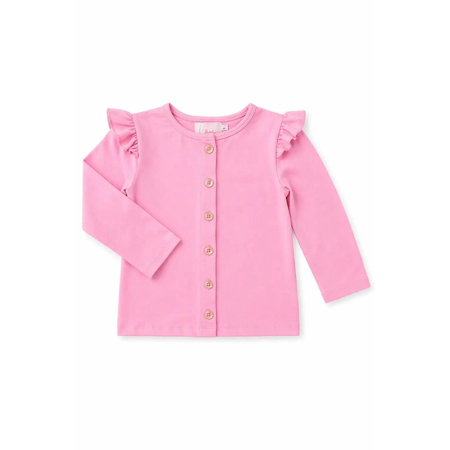 Bubblegum Pink Ruffle Cardigan