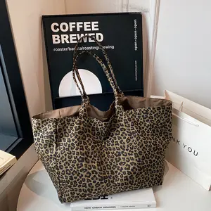 2026 Extra Large Double-Sided Canvas Tote, Switch from Wild Leopard to Calm Solid in Seconds, Durable, Lightweight & Fits Everything