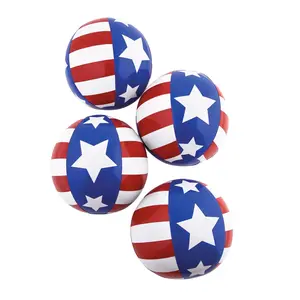 Inflatable 9" Stars & Stripes Medium Beach Balls - 12 Pc.