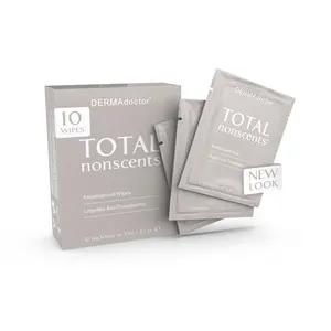 Total Nonscents Antiperspirant Wipes - 10 Pack, Dermatologist Formulated Hyperhidrosis Treatment for Body, Hands & Feet Anti Sweat Wipes