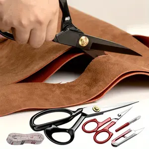 5 Pcs Fabric Scissors Tailor Sewing Shears - 9 Inch Heady Duty Scissors for Fabric Cutting Professional Ultra Sharp Cloth Tailor Scissors Multipurpose Utility Dressmaker Leather Titanium Scissors