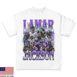 Lamar Jackson Graphic Tee, Lamar 90s Shirt, Football Shirt, Football Player Graphic T-Shirt, Football Lover Unisex Tee, Gift for Fan 66589
