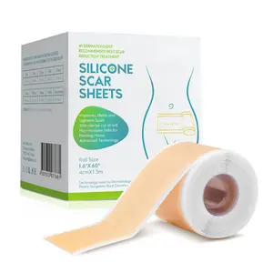 PRO Silicone Scar Sheets, Silicone Scar Tape (1.6”x 60”/120”), Scar Removal Strips for Acne Scars C-Section & Keloid Surgery Scars Sheets